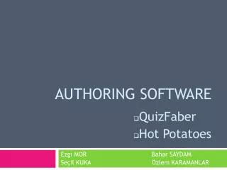 AUTHORING SOFTWARE