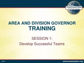 AREA AND DIVISION GOVERNOR TRAINING