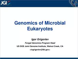 Genomics of Microbial Eukaryotes