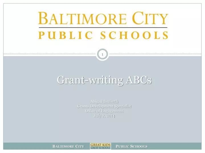 grant writing abcs abigail breiseth grants development specialist office of engagement july 7 2014