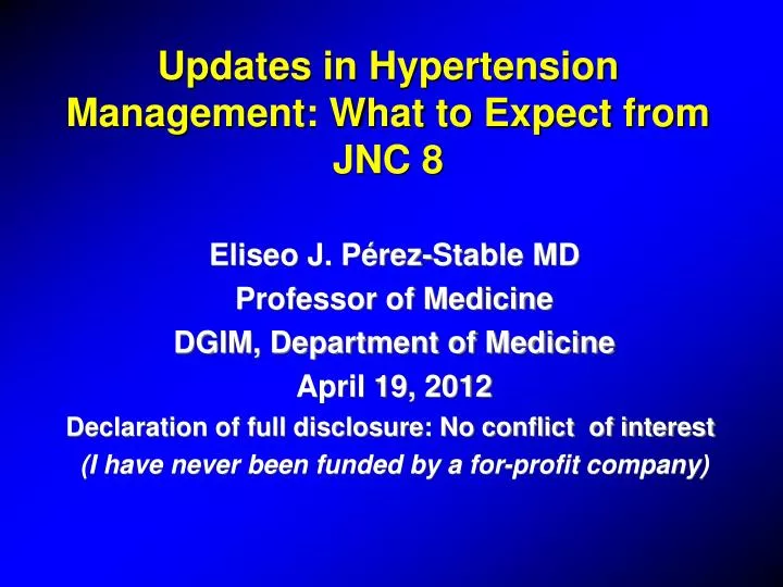 updates in hypertension management what to expect from jnc 8