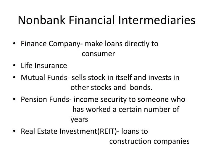 nonbank financial intermediaries