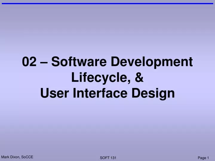 02 software development lifecycle user interface design