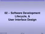 02 – Software Development Lifecycle, &amp; User Interface Design - slide 1
