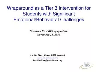 Wraparound as a Tier 3 Intervention for Students with Significant Emotional/Behavioral Challenges