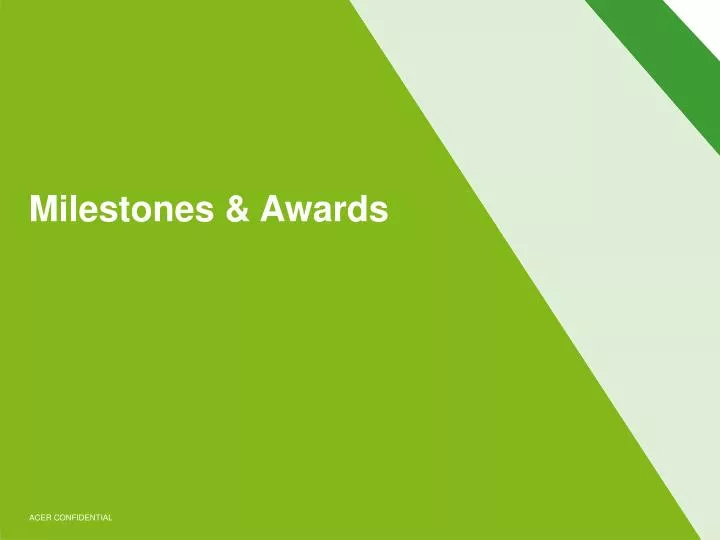 milestones awards