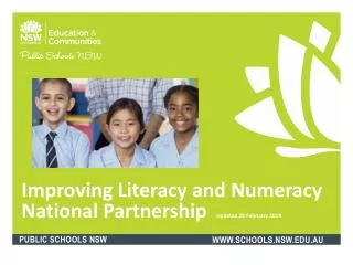 Improving Literacy and Numeracy National Partnership Updated 28 February 2014