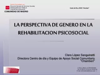 la perspectiva de genero en la rehabilitacion psicosocial