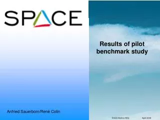 Results of pilot benchmark study