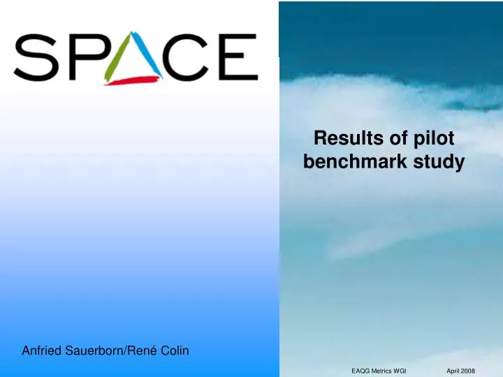 results of pilot benchmark study
