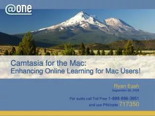 Camtasia for the Mac: Enhancing Online Learning for Mac Users!