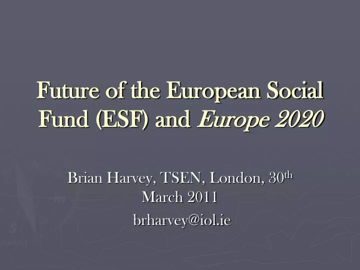 future of the european social fund esf and europe 2020