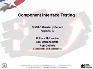 Component Interface Testing
