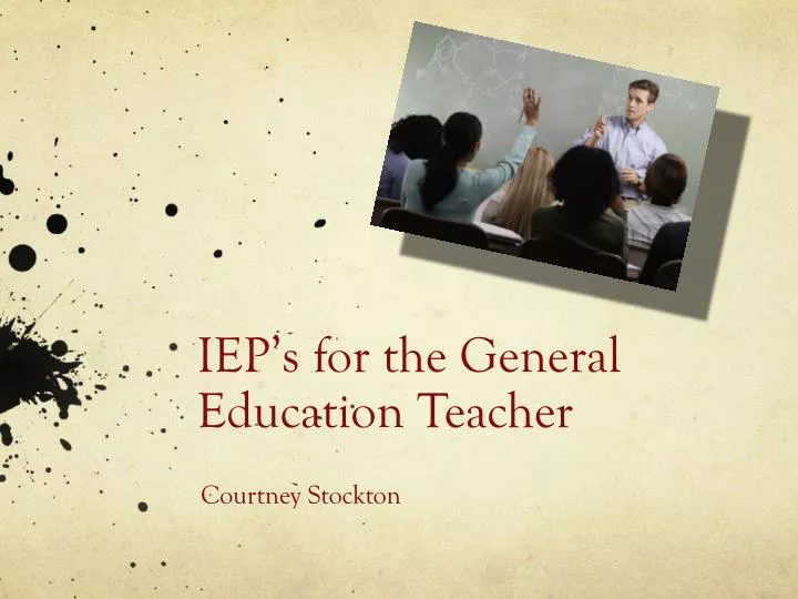 iep s for the general education teacher