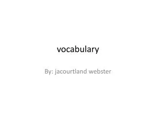 vocabulary