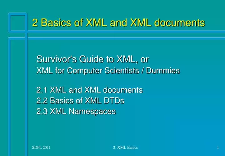 2 basics of xml and xml documents