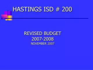 HASTINGS ISD # 200