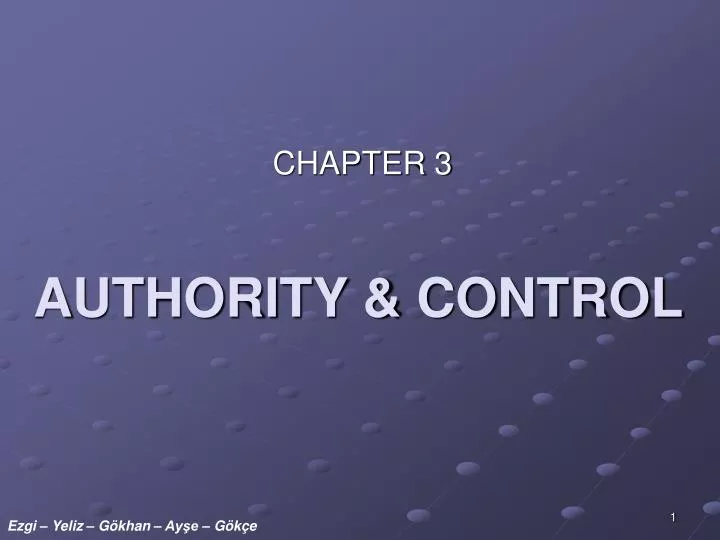 authority control