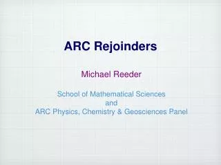ARC Rejoinders