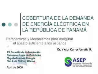 cobertura de la demanda de energ a el ctrica en la rep blica de panam