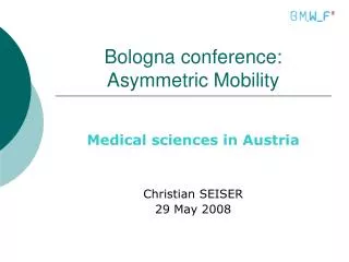 Bologna conference: Asymmetric Mobility