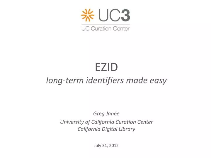 ezid long term identifiers made easy