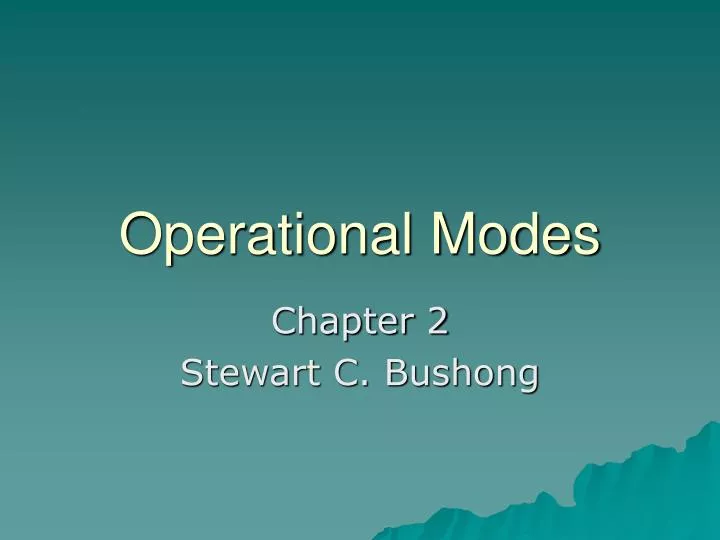 operational modes