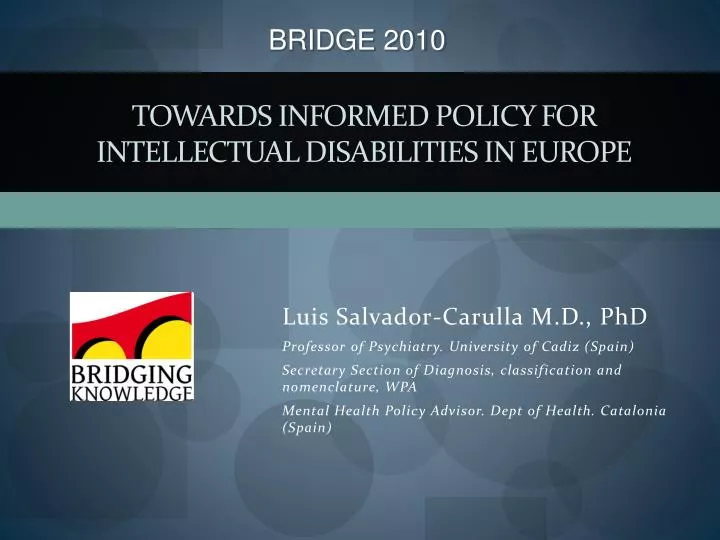 towards informed policy for intellectual disabilities in europe
