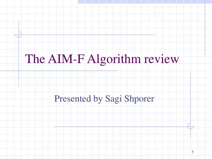 the aim f algorithm review