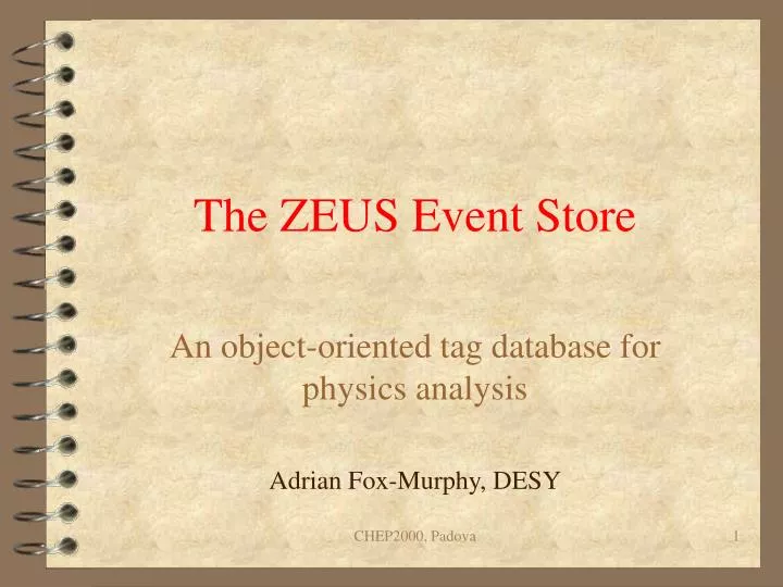 the zeus event store
