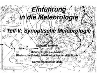 einf hrung in die meteorologie teil v synoptische meteorologie