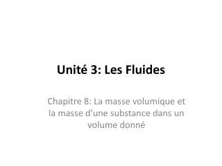 unit 3 les fluides
