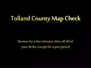 Tolland County Map Check
