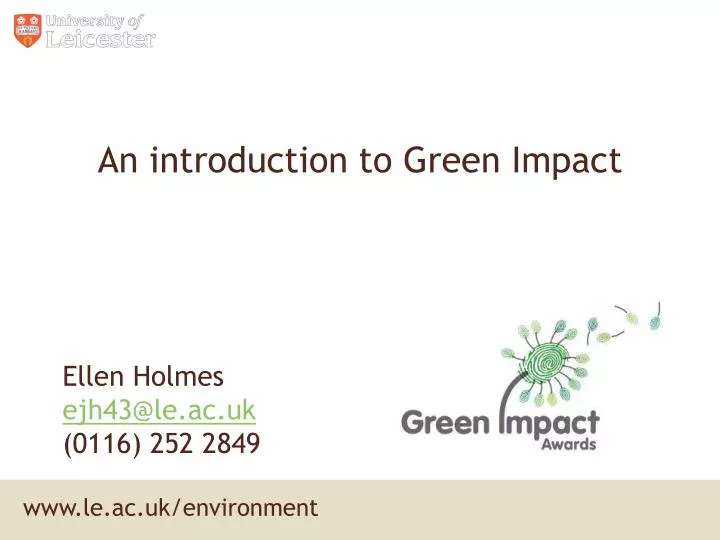 an introduction to green impact