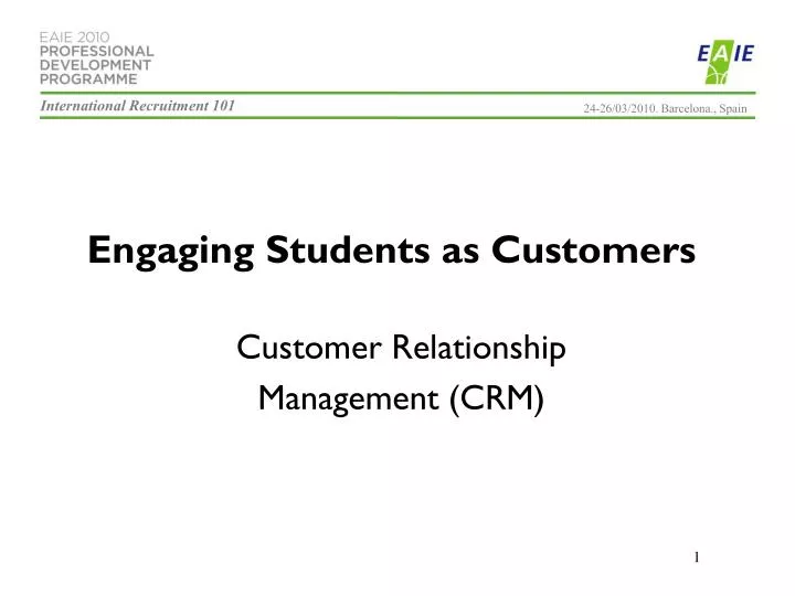 engaging students as customers