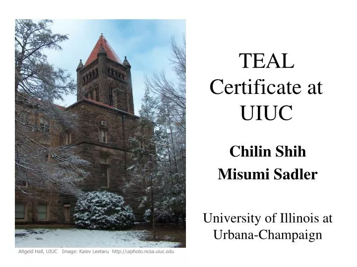teal certificate at uiuc