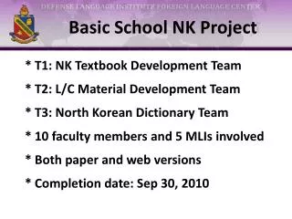 Basic School NK Project