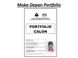 muka depan portfolio