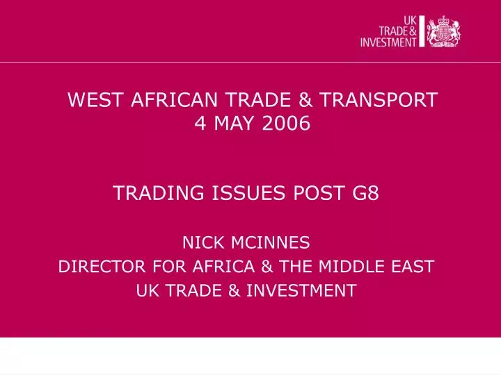 west african trade transport 4 may 2006