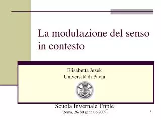 la modulazione del senso in contesto