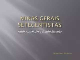 minas gerais setecentistas