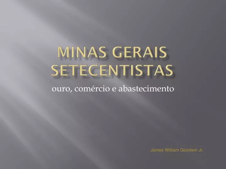 minas gerais setecentistas