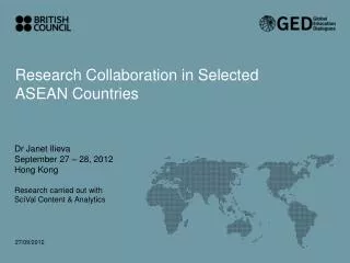 Research Collaboration in Selected ASEAN Countries