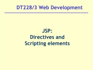 DT228/3 Web Development