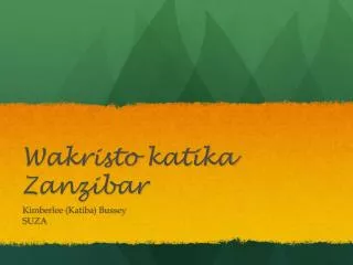 wakristo katika zanzibar