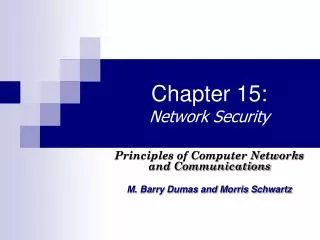 Chapter 15: Network Security