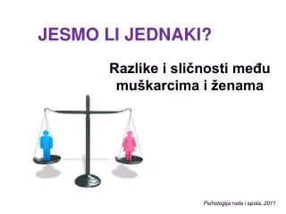 jesmo li jednaki