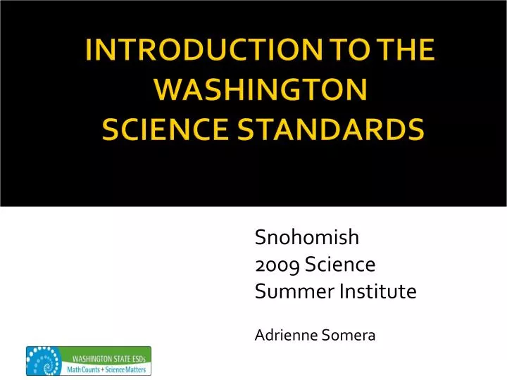 introduction to the washington science standards