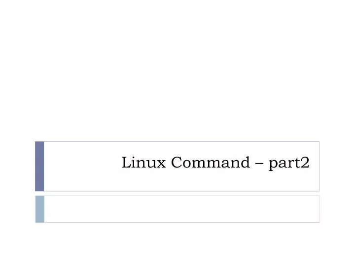 linux command part2