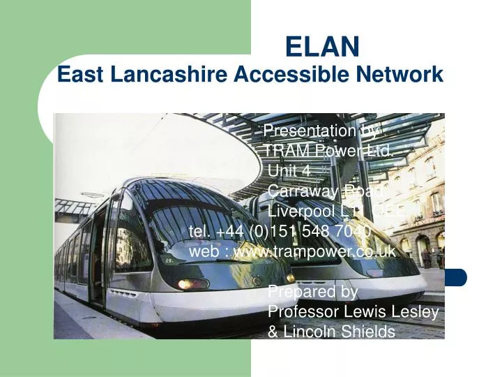 elan east lancashire accessible network